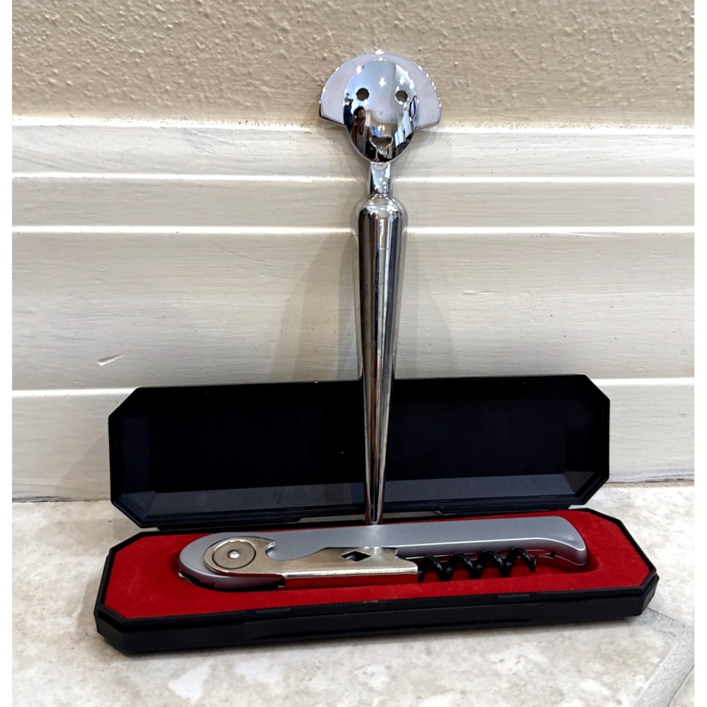 Alessi Champagne Cap Stopper - Anna‎ Sparkling Stainless Steel & Chrome Plated